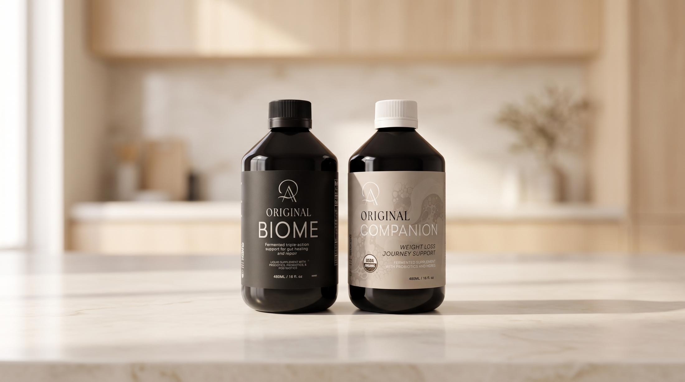 Original Biome and Original Companion bottles