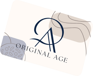 Original Age gift card with logo and design.