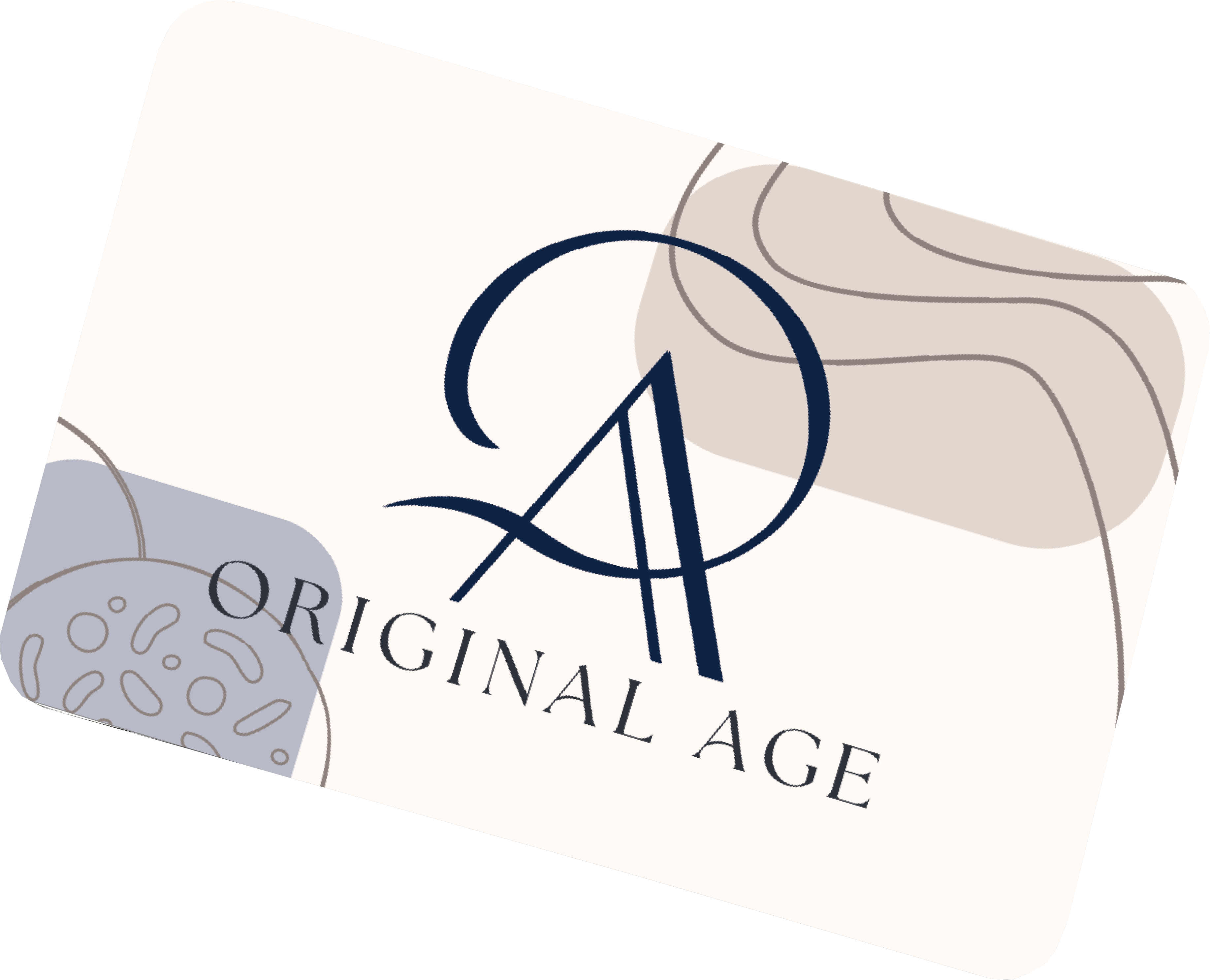 Original Age gift card with logo and design.